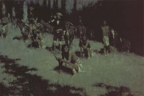 Frederic Remington Apache Scouts Listening (mk43) Spain oil painting art